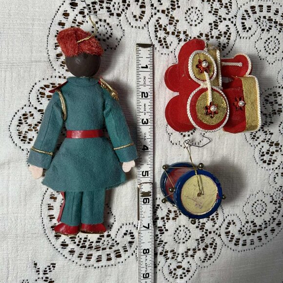 Vintage Russian felt soldier Christmas ornament plus - Picture 10 of 10